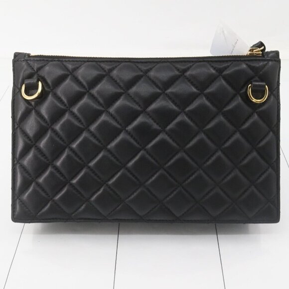 Authentic Versace Quilted Lambskin Leather Pouch and Crossbody - Picture 3 of 17